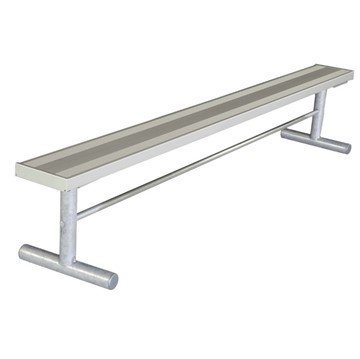 Set of 2 Short Aluminum Benches