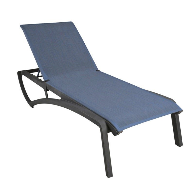 Sunset Sling Chaise Lounge With Plastic Resin Frame Furniture Leisure 