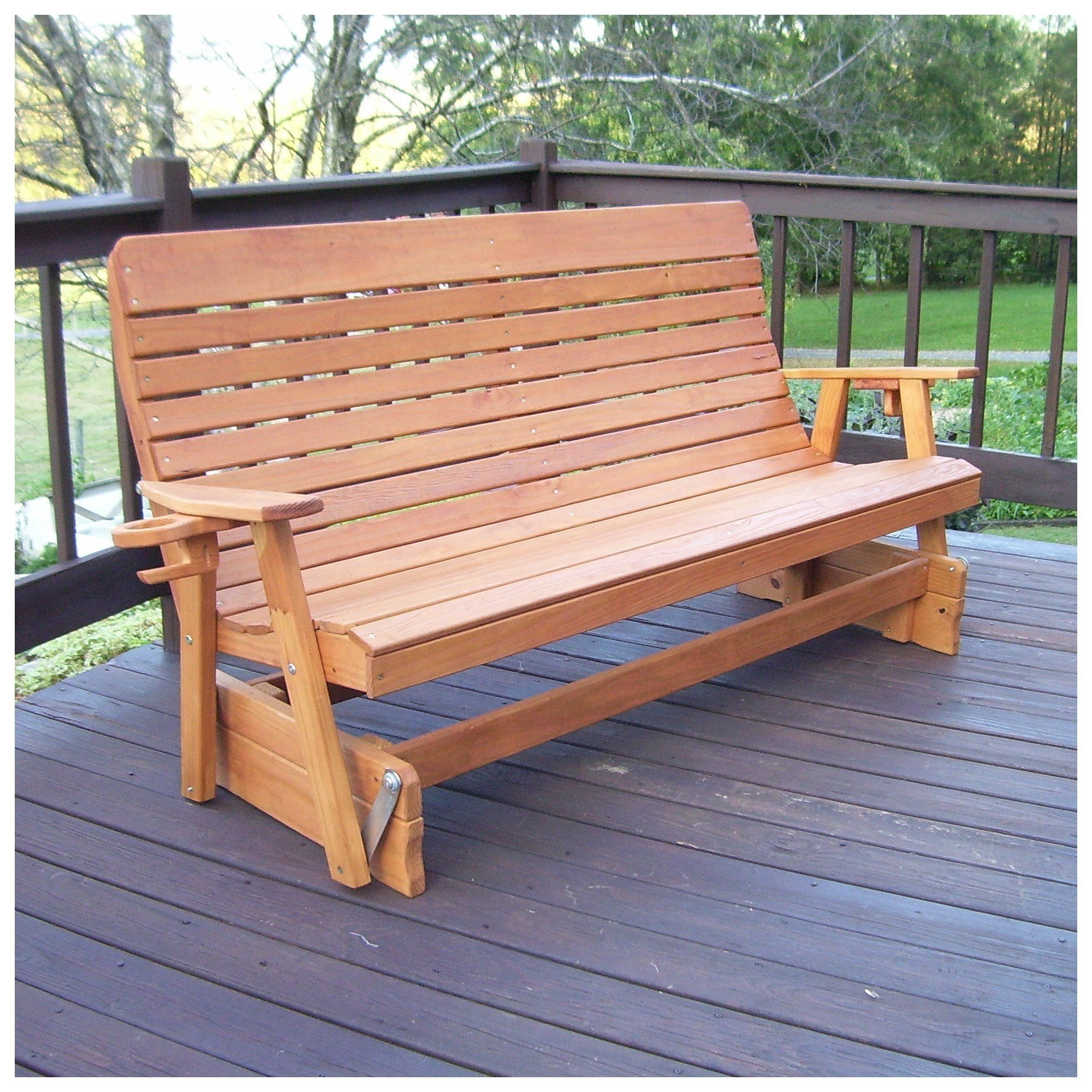 Wooden Winston Patio Glider - Furniture Leisure