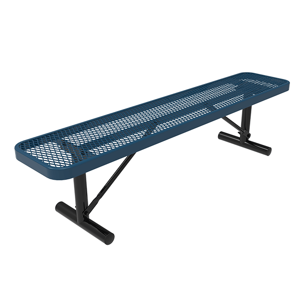 Portable - Expanded Metal - RHINO 8 Ft. Thermoplastic Polyolefin Coated Player’s Bench without Back