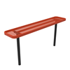 Inground Mount - Expanded Metal - RHINO 8 Ft. Thermoplastic Polyolefin Coated Player’s Bench without Back