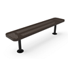 Surface Mount - Perforated Metal - RHINO 8 Ft. Thermoplastic Polyolefin Coated Player’s Bench without Back